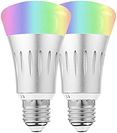 WiFi Smart Light Bulb, INDARUN 2 Pack 7W E27 RGB & CW Dimmable Multicolor Color Changing Smartphone Free APP Control LED Bulbs Compatible with Amazon Alexa Google Home IFTTT