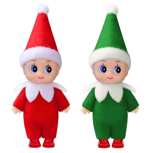 Dokeawo Christmas Tiny Elf Doll Miniature Elf Toys for Christmas Decorations Stocking Stuffers Holiday Decoration Accessories New Year Xmas Gifts for Girls Boys Kids Grandkids Adults