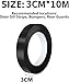 Gloss Black Vinyl Wrap Tape Roll, Self-Adhesive Black Out Chrome Delete Tape with Tool Kit Air Release Adhesive Detailing Wrap DIY Car Door Sill Window Trim Edge Guard Protective(3cm x 30feet)