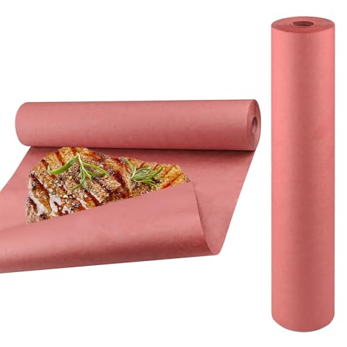 Papel de carnicero rosa - Papel original de carnicero 42 cm x 17 m para asar, ahumar, barbacoa, ideal para carne y pescado jugosos - Premium