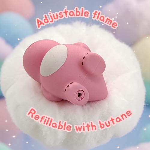 Encendedor novedoso Nivek bebé dragón rosa kawaii miniatura 4