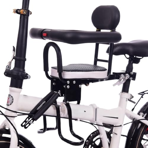 XPPX前 チャイルドシート フロント 子供用自転車シート,子供のせ自転車用子供シート 自転車フロントマウントベビーキャリアシート キッズ 幼児用 マウンテンバイク 安全キャリアクッション 足置き場付き 長さ調節可 軽量 持ち易い,6ヶ月から3歳までの子供