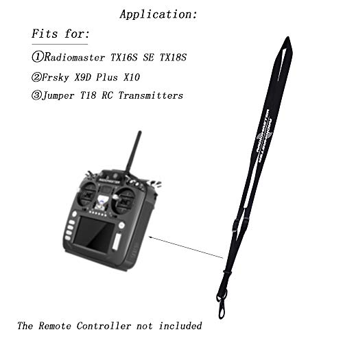 Radiomaster RC Transmitter Lanyard Neck Strap Shoulder Belt Sling for DJI Phantom 4 Pro Radiomaster TX16S SE TX18S FrSky Taranis X9D Plus Jumper T18