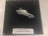 Porsche 911 (Typ 996) 3D-Anhänger auf einem schwarzen Schnur Halskette 41 cm handgefertigt und einstellbar