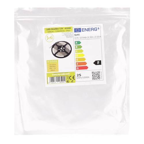 Strisce LED Bianco Neutro (4500 K) 12 V, 500 cm