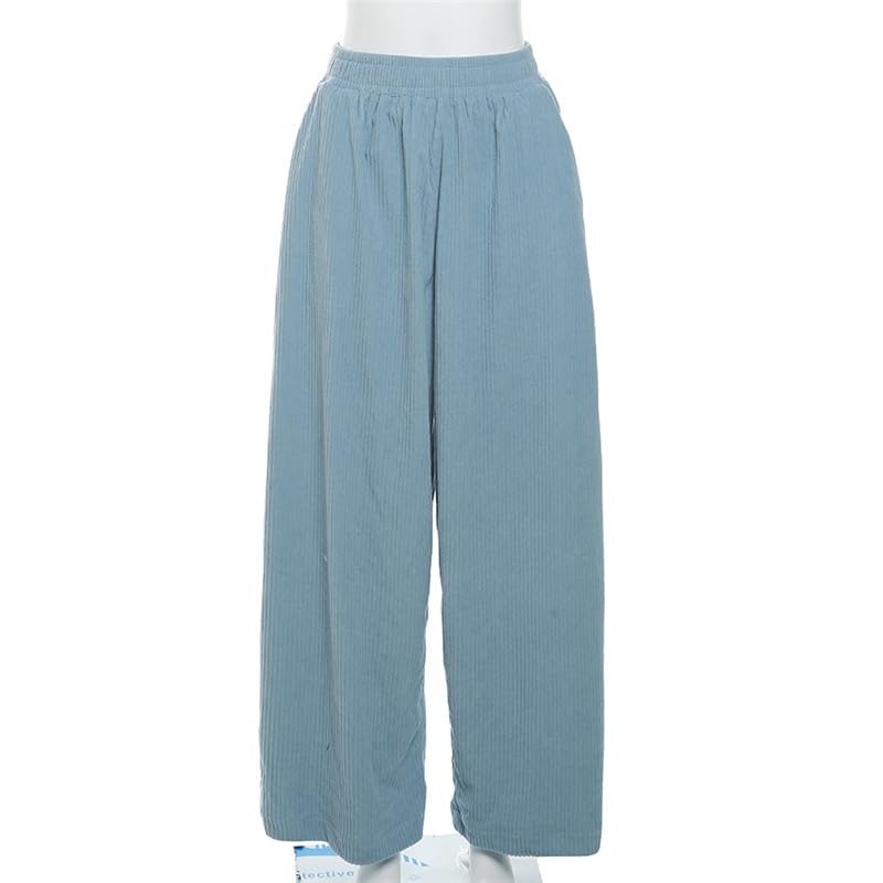 Baggy Corduroy Grey Flare Sweatpants Y2k Pants Wide Leg Sweatpants Women Y2k Sweatpants4
