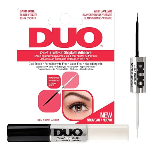 Colle DUO résistante à l'eau pour cils et sourcils, sans odeur, vegan (1 duo red)