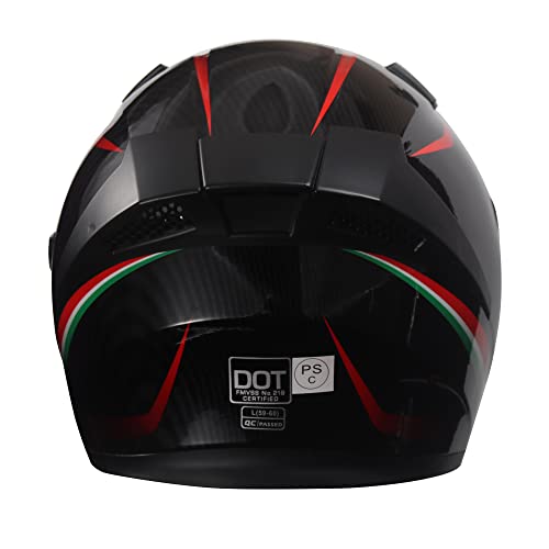 KYPARA Full Face Motorcycle Helmet with Internal Tinted Visor & DOT Approved for Moped ATV Cruiser Scooter (Bright Red, X-Large) by KYPARA - Used condition - Image 3