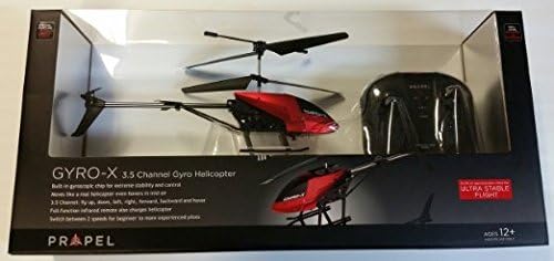 Close-up view of the Propel RC Gyropter helicopter, highlighting its main rotor and body.