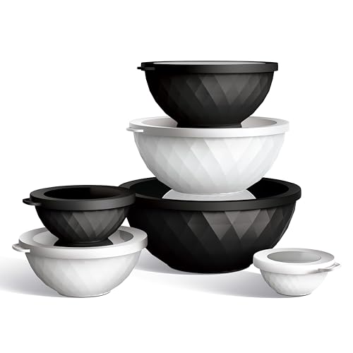 image for COOK WITH COLOR Mixing Bowls with Lids - 12 Piece Plastic Nesting Bowl