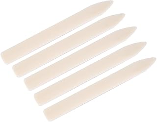 Fabater Leather Craft Folder, 5 Pcs, Plastic, Edge Trimming Tool (Plastic) | DIY Creasing Tool Set, Long and Short Styles, for Binding, Card Making, Origami Folds