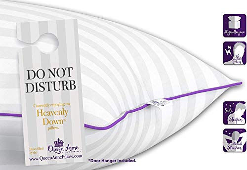 Set of Two Standard Size Pillows for Sleeping, Bed Pillows 2 Pack - Luxury Hotel Quality, Down Alternative Hypoallergenic Pillows for Back, Stomach, and Side Sleepers (Standard Size Medium 20”x30”) - Thumbnail 7