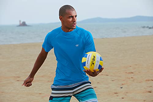 Men's Upf 50+ Rash Guard Swim Tee Short Sleeve Running Shirts Swimwear Surfing Hiking Workout Sun Shirt Lapsblue Xxl #TOP3