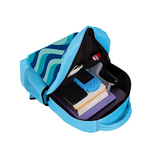 Sac à dos d'écolier garçon rayures bleu gris fini les cahiers abîmés - 5