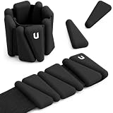 unycos - Coppia di Pesi Regolabili per Polsi e Caviglie【0,5 kg】Silicone, Acciaio e Velcro per Allenamenti di Uomo e Donna, Yoga, Fitness, Pilates ed Esercizi, Palestra Domestica (Nero)