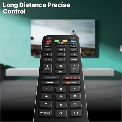 Image of ZdalaMit Original Voice Control Remote, Replacement Remote Compatible for Jio Fiber Set Top Box with Hotkeys (Black)