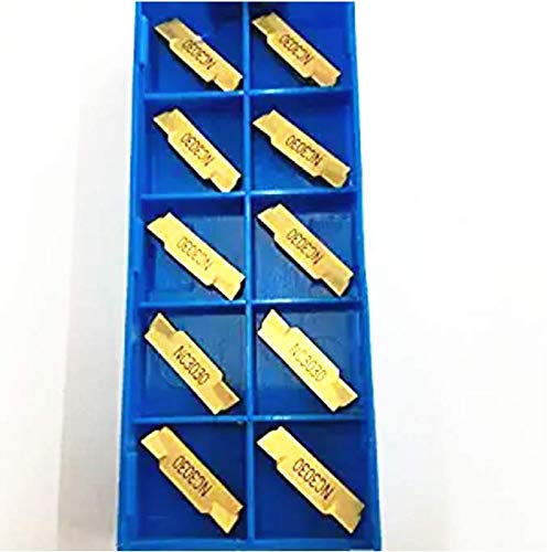GBJ MGMN300-M Carbide Grooving Inserts Tin Coated Carbide Turning Inserts for steel and stainless iron Lathe Inserts Cutters for MGEHR/MGIVR Lathe