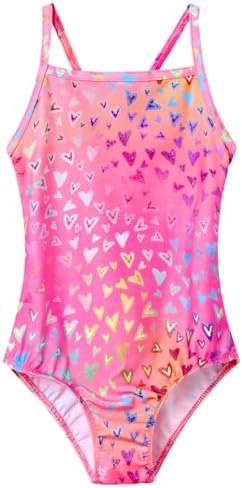 Girls Swimsuits One-Piece Bathing Suits Multicolor Kids Sport Summer Beach Swimwear for 2-10 Years Old