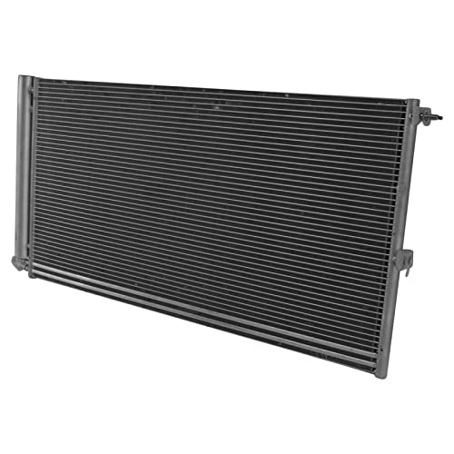 Image of TRQ A /C Condenser and Receiver Drier Assembly Includes Oil Cooler Compatible with 07-14 Lincoln Navigator 07-14 Ford Expedition 09-10 F-150 11-14 F-150 V8 6.2L