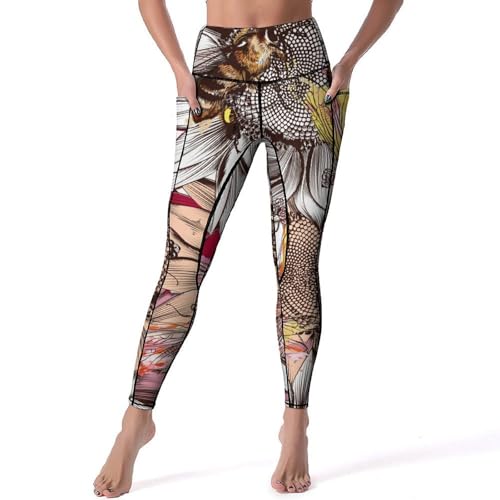 Leggings pour fitness gym jogging avec taille haute gainante S