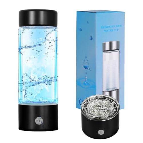 Hydrogen Water Bottle,Portable Hydrogen Water Generator Machine, Improve Water in 3 Minutes Quick Electrolysis, Suitable for Home, Office, Travel, Daily Drinking (Black)