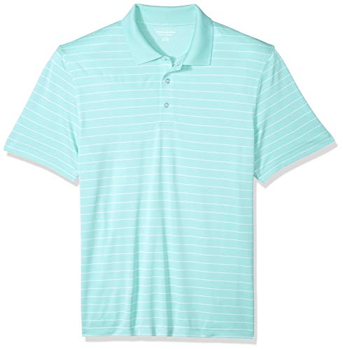 Amazon Essentials Polo De Golf De Secado Rápido Y Corte Recto Disponible En Talla Grandes Y Largos Especiales Hombre, Azul Agua Rayas, L Amazon Essentials Polo De Golf De Secado Rápido Y Corte Recto Disponible En Talla Grandes Y Largos Especiales Hombre, Azul Agua Rayas, L