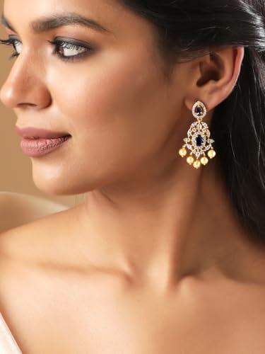 Image of Rubans Chandelier Earrings Traditional Festive Jewellery Gift for Women & Girls