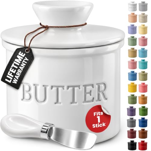 Priority Chef Butter Crock with Lid for Countertop with Spre...