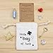 wavvter Lucky Little Bag with Encouragement Card Good Luck in Exams Congratulations Graduation Gift for Friends and Family(good luck pouch)