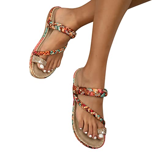 Sandales plates femme confortables à sangle élastique pour marcher sans douleur - 3