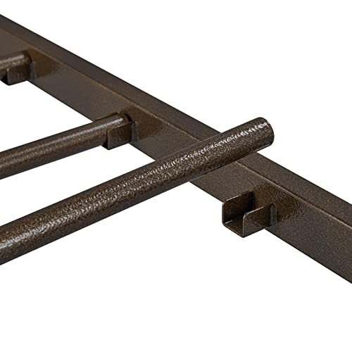 Topeakmart Twin Xl Size Victorian Style Metal Bed Frame With Headboard/Mattress Foundation/No Box Spring Needed/Under Bed Storage/Strong Slat Support Bronze #TOP7