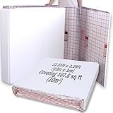 Heated Floor Insulation Boards – One Piece 107.6 ft² (10 m²) Pack | 0.79" (20mm) Thermal EPS Panels with Reflective Metallised Foil and Grid Marking for Precise Underfloor Heating Pipe Layout