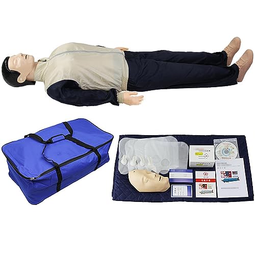 Kit de entrenamiento de maniquí de RCP, maniquí de cuerpo completo para adultos, para médicos, enfermería, enseñanza médica, maniquí realista de RCP para práctica de salvar vidas