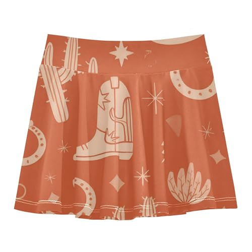 Girl Athletic Skort with Built-in Shorts Flowy Little Girls Golf Skirts Kids Pleated Tennis Skirt with Pockets