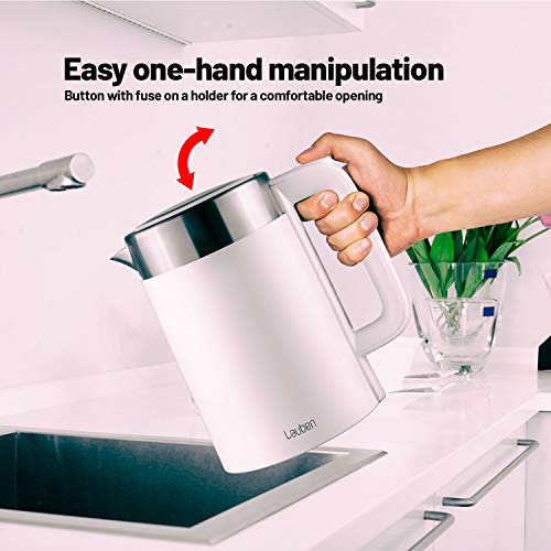 Lauben Elektrischer Wasserkocher EK17WS, energiesparender Edelstahl-Wasserkocher mit Abschaltautomatik und… – Bild 3