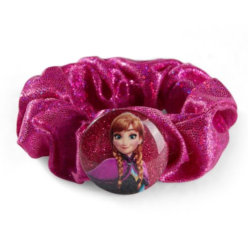 Image of Disney Frozen Elsa Anna Hair Scrunchies, Premium Glitter Shimmer Satin Hair Bands, 3PCS Winter Wonderland Kids Hair Accessories Gift Set for Girls