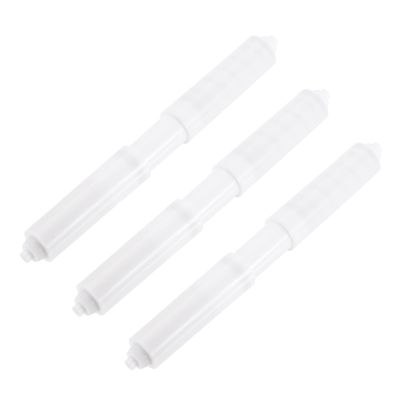 sourcing map 3Pcs Plastic Toilet Paper Holder, 7-1/16" to 7-7/8" PP Spring-Loaded Toilet Paper Tissue Roller Insert Rod Replacement for Bathroom, White