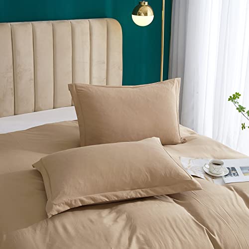 Lifetb Camel Duvet Cover Twin Soft Washed Microfiber Bedding Sets Boho Style Camel Comforter Cover Soft 3 Piece Camel Bedding Sets 1 Twin Duvet Cover With 2 Pillowcases Twin Bedding Sets thumb #8