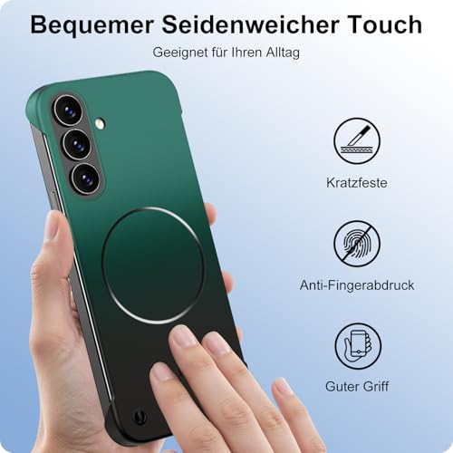 Coque Samsung S25 Plus dégradé vert compatible avec MagSafe sans bord - 3