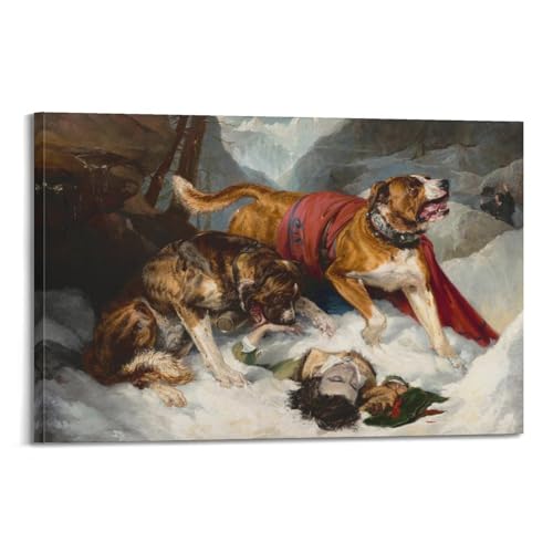 Affiche Edwin Landseer Alpine Mastiffs décoration murale salon chic