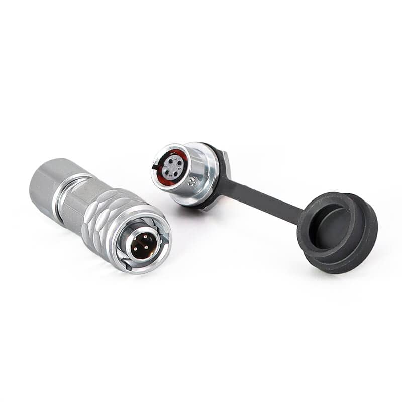 SF6 4 Pin Plug+Socket Waterproof Aviation Circular Quick Back-Mount Push-Pull Metal Industrial