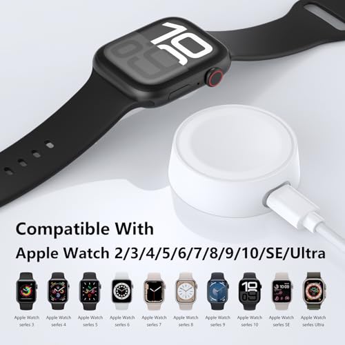 Image of Meliya Charger Dock for Apple Watch, Upgraded Charging Cradle Compatible with iWatch Series Ultra /8 /7 /6 /5 /4 /3 /2 /1 /SE, iWatch Magnetic Fast Charger White