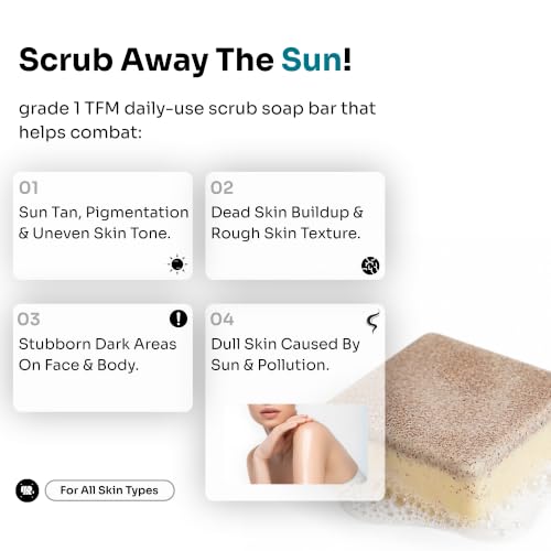 Image of Kitcoz Kojic Acid 2% Soap for Dark Spots and Tan, with Glutathione, 100g | Handmade soap with 15% actives to fight detan and pigmentation