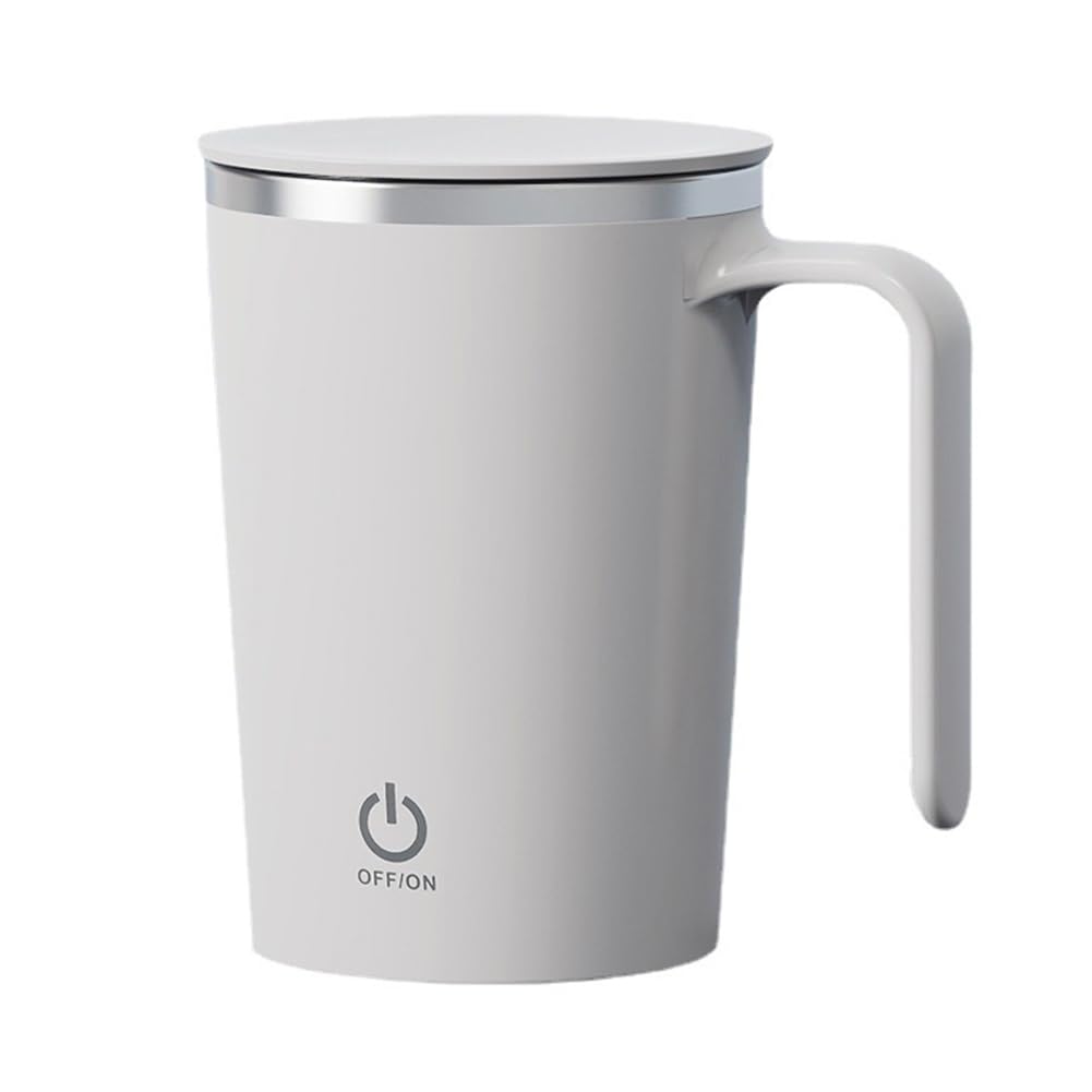 CTRLZS Self Stirring Coffee Mug Rechargeable Automatic Magnetic Mixing Cup,400Ml Electric Mixing Cup Auto Mixer Cup White Easy Install