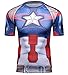 Red Plume® Herren Fitness Sweatshirt,Sport Freizeit Superhelden Captain America Armour T-Shirt, der Mensch kompression Funktions shirt (M, Captain America)