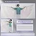 PTMTFYL Isis Wings, Belly Dance Wings, Big Angel Wings, Professional Dance Wings with Telescopic Stick, 360 Degree Performance Costume Wings for Adults Women Carnival Christmas Halloween (White)