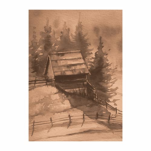 Image of Anupam Skin Watercolour Beige Toned Paper - Acid Free - Cold Press Paper - 5 Loose Sheet - 225 GSM - A3