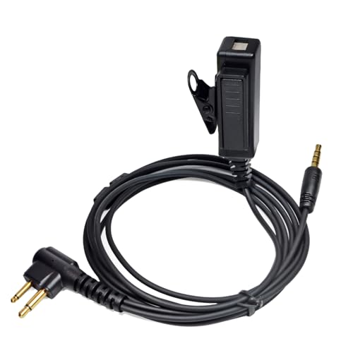 Evita ruidos en walkie talkie con adaptador de 2 pines a jack 3,5 mm para GP300 y CP040