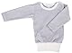 iobio Baby Longshirt Windelfrei Shirt W-Free aus Bio-Baumwolle KBA mit Bauchbündchen (74/80, Grau/Ecru)