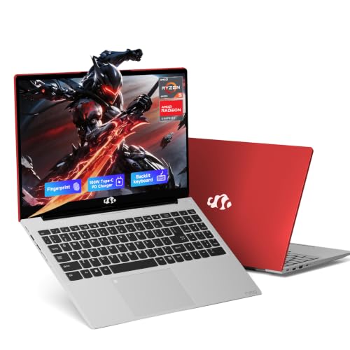 Image of NIMO 15.6 inch FHD IPS Gaming Laptop, AMD Ryzen 5 6600H (Up to 4.5GHz, Beat i7-1165G7) 16GB DDR5 RAM 512GB PCIe 4.0 SSD, AMD Radeon 660M GPU, 100W PD Fast Charging, Fingerprint for Student & Business